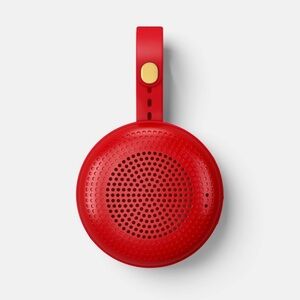 True Wireless Round Speakers with Loop,Traditional Red: Bluetooth Portable
